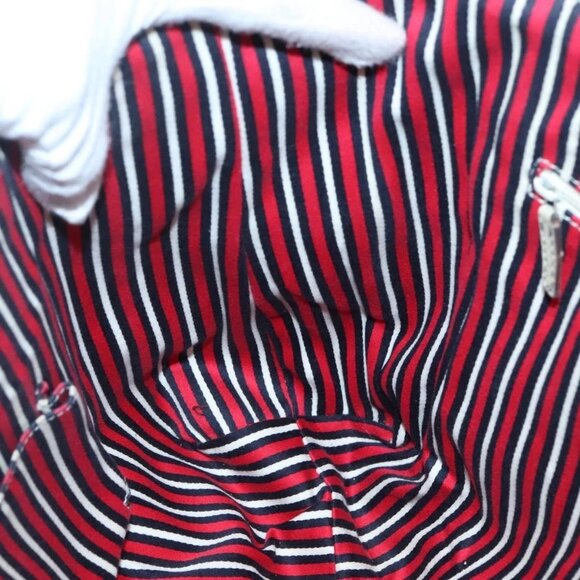 GUCCI Abbey Tote Bag Canvas Navy Gold 141472 Auth - Picture 15 of 16